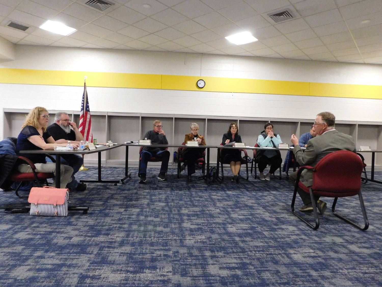 Dave Moore, Michigan Association of School Boards representative, continued his guidance as he urged board members to be realistic about their choices.